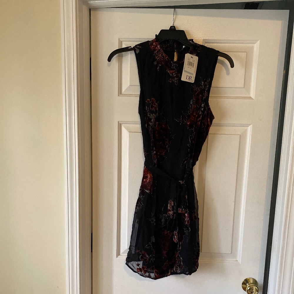 Burnt velvet sleeveless dress NWT